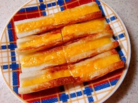 お弁当レシピ　ちくわのチェダーチーズ焼き